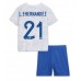 Cheap France Lucas Hernandez #21 Away Football Kit Children World Cup 2022 Short Sleeve (+ pants)